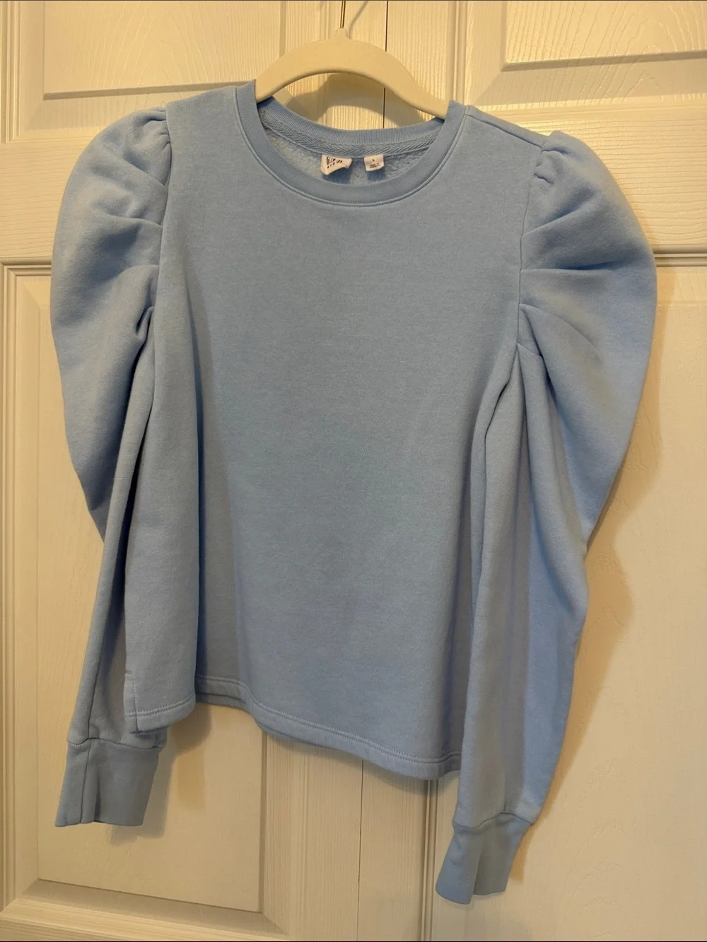 GAP Light Blue Puff Sleeve Sweatshirt